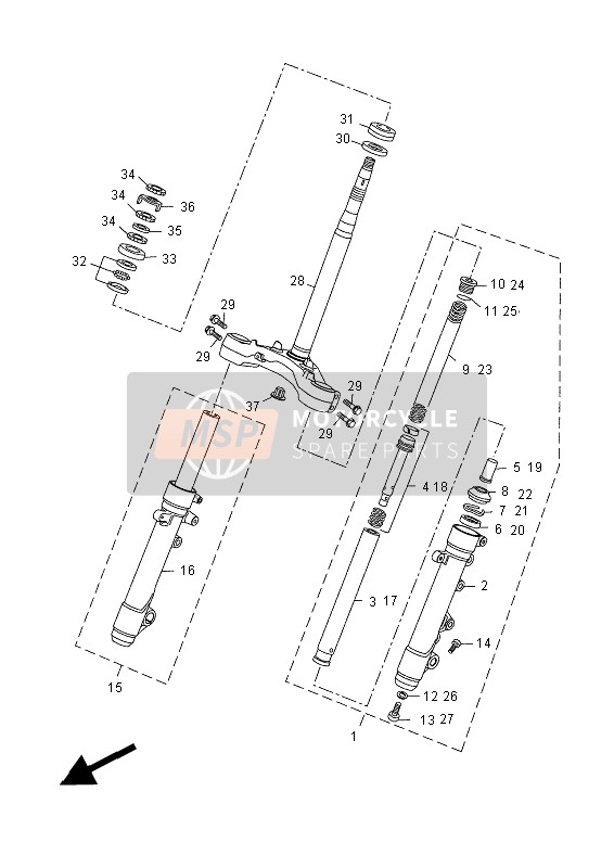 Yamaha YP125R 2014 Steering for a 2014 Yamaha YP125R